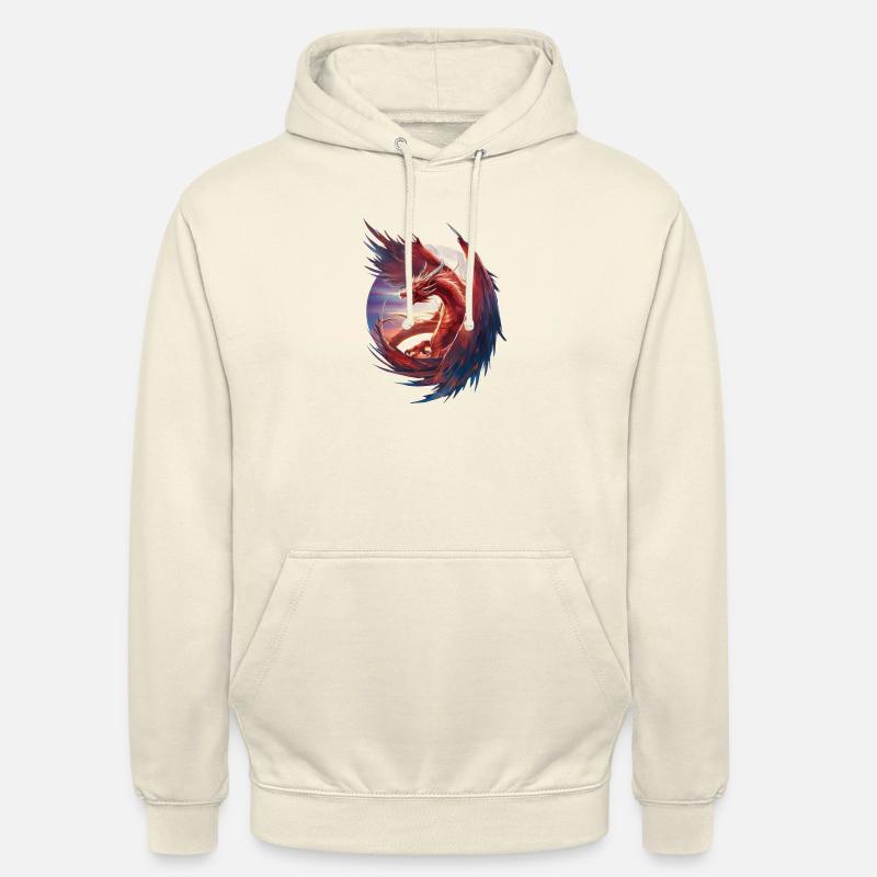 Cooler roter Drache - Unisex Hoodie - Vanille-Milchshake