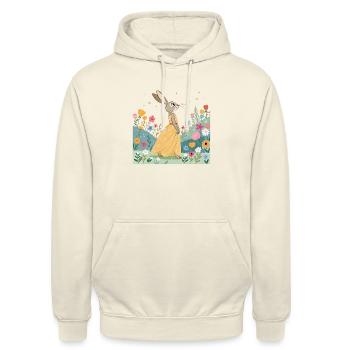 Lapin mignon - Sweat-shirt à capuche unisexe - vanille - Devant - Alina (178cm) & Michal (187cm)