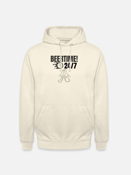 beertime 24/7 - Unisex Hoodie - Vanille-Milchshake