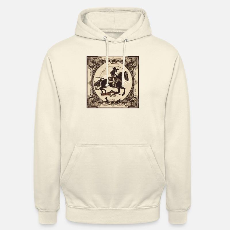 Cowboy Design 2 - Sweat-shirt à capuche unisexe - vanille