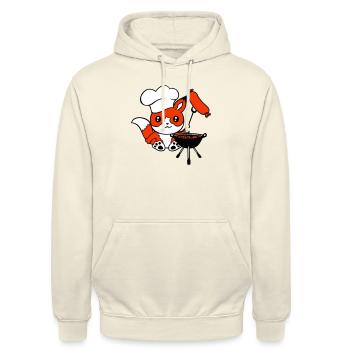 Fox Grills Saucisses Grill Master Grilling Cuisson - Sweat-shirt à capuche unisexe - vanille - Devant - Alina (178cm) & Michal (187cm)