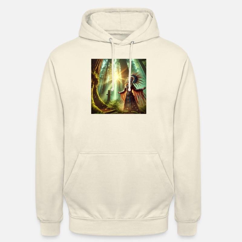 Chaman en transe (E) - Sweat-shirt à capuche unisexe - vanille