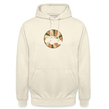 Autocross Rennauto - Unisex Hoodie - Vanille-Milchshake - Vorne - Alina (178cm) & Michal (187cm)