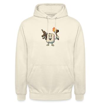 Marshmallows 1 - Unisex Hoodie - vanilla - Front - Alina (178cm) & Michal (187cm)