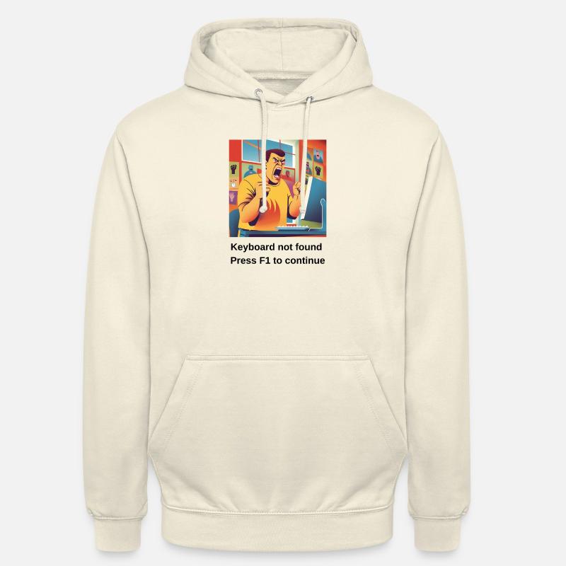 Keyboard Not Found – Press F1 to Continue - Unisex Hoodie - Vanille-Milchshake