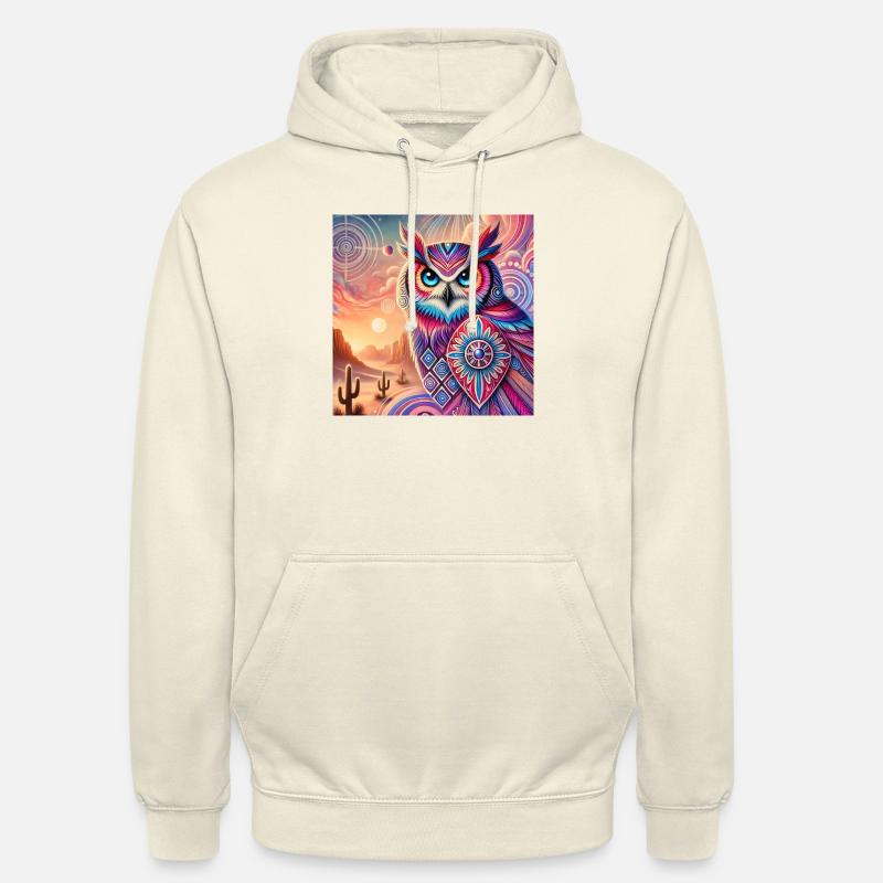 Krafttier Eule - Unisex Hoodie - Vanille-Milchshake