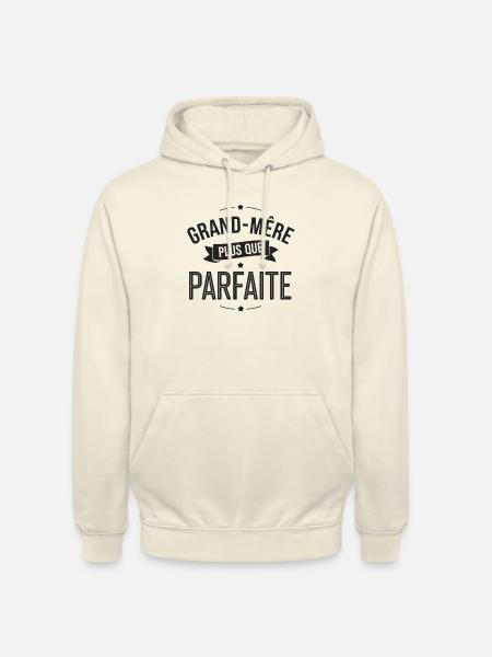 GRAND-MERE PARFAITE - Sweat-shirt à capuche unisexe - vanille
