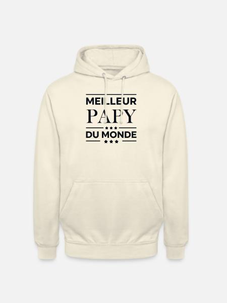 meilleur papy du monde - Sweat-shirt à capuche unisexe - vanille