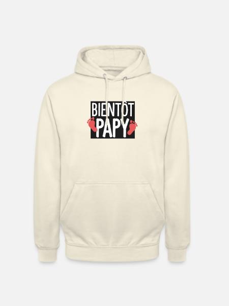 Bientôt Papy Cadeau Futur Papi - Sweat-shirt à capuche unisexe - vanille