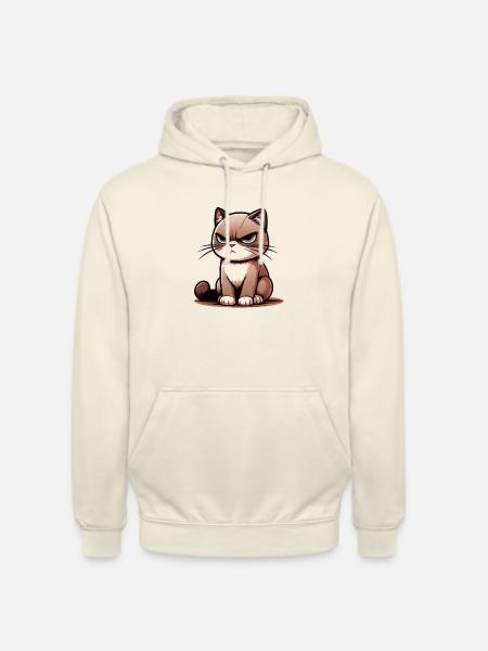 Cranky Cat - Unisex Hoodie - Vanille-Milchshake