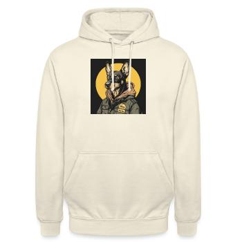 My friend Oscar - Unisex Hoodie - Vanille-Milchshake - Vorne - Alina (178cm) & Michal (187cm)