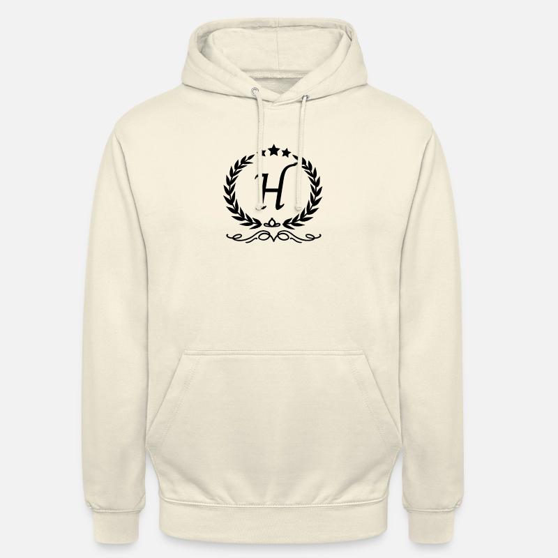 Buchstabe h Krone - Unisex Hoodie - Vanille-Milchshake