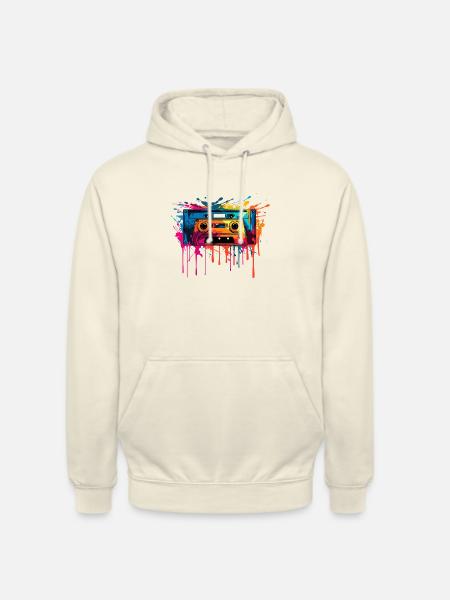 Retro Design Kassette - Unisex Hoodie - Vanille-Milchshake