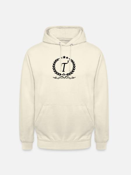 Buchstabe t Krone - Unisex Hoodie - Vanille-Milchshake