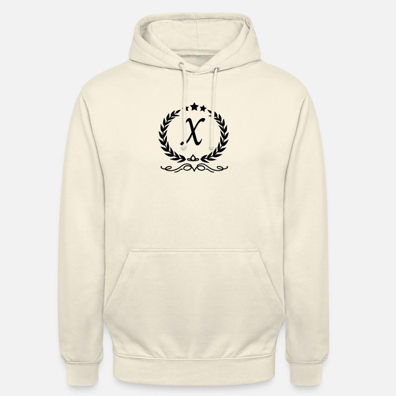 Buchstabe x Krone - Unisex Hoodie - Vanille-Milchshake