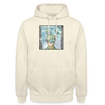 Maske - Unisex Hoodie - Vanille-Milchshake - Vorne - Alina (178cm) & Michal (187cm)