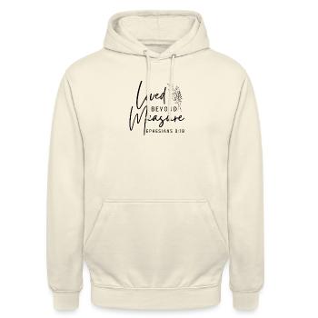 maßlos geliebt - Unisex Hoodie - Vanille-Milchshake - Vorne - Alina (178cm) & Michal (187cm)