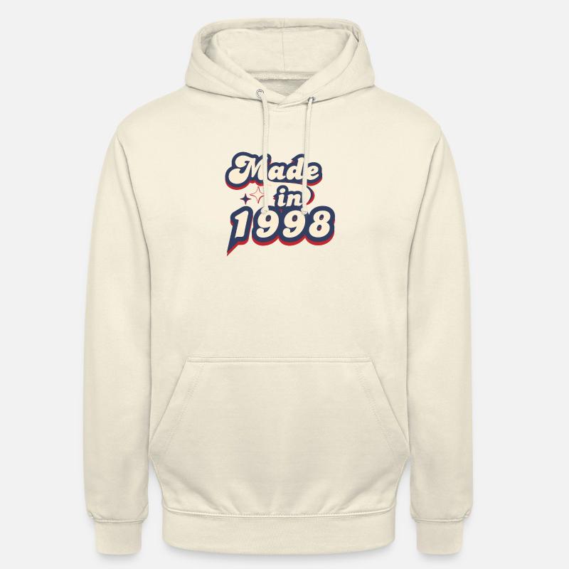 Made in 1998 retro - Sweat-shirt à capuche unisexe - vanille
