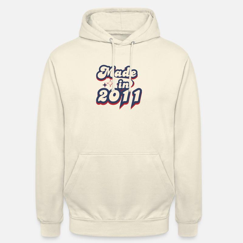 Made in 2011 retro - Sweat-shirt à capuche unisexe - vanille