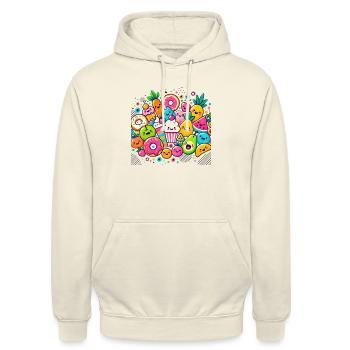 Snack Party - Unisex Hoodie - vanilla - Front - Alina (178cm) & Michal (187cm)