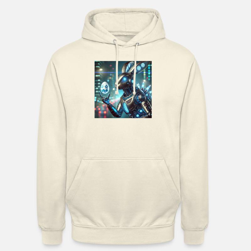 A futuristic Easter bunny - Unisex Hoodie - vanilla