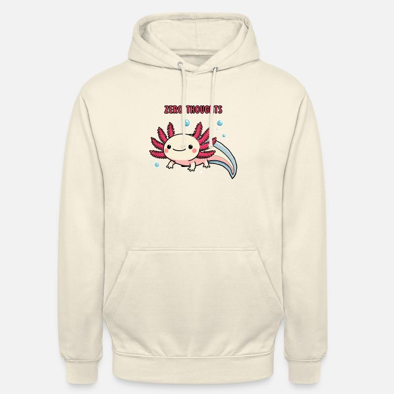 Axolotl - Zéro pensée - Sweat-shirt à capuche unisexe - vanille