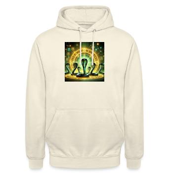 Yig Portal - Unisex Hoodie - Vanille-Milchshake - Vorne - Alina (178cm) & Michal (187cm)