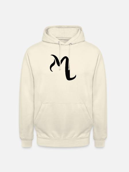 Letter M - Unisex Hoodie - Vanille-Milchshake