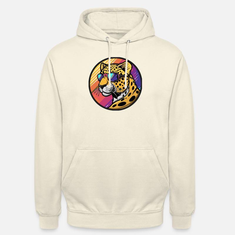 Leopard Comic Cool Summer - Unisex Hoodie - vanilla