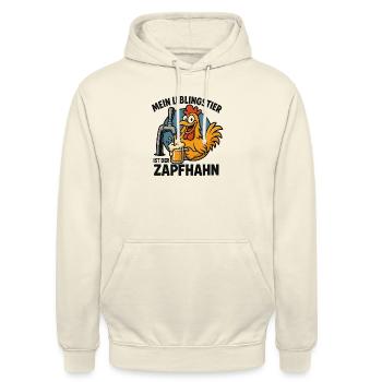Mein Lieblingstier - Unisex Hoodie - Vanille-Milchshake - Vorne - Alina (178cm) & Michal (187cm)