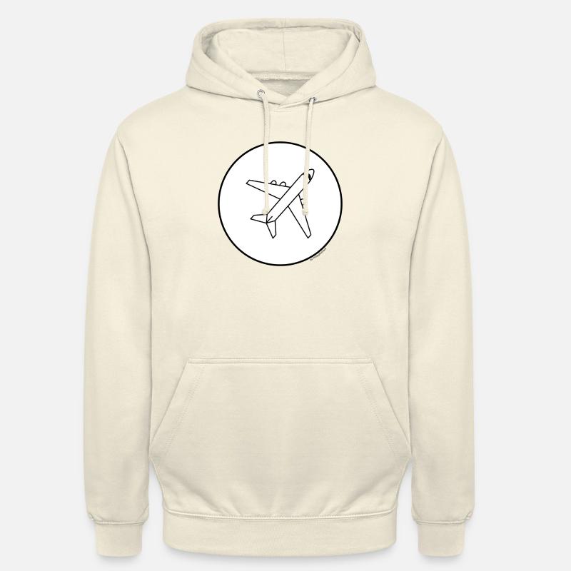 flugzeug minimalistisch - Unisex Hoodie - Vanille-Milchshake