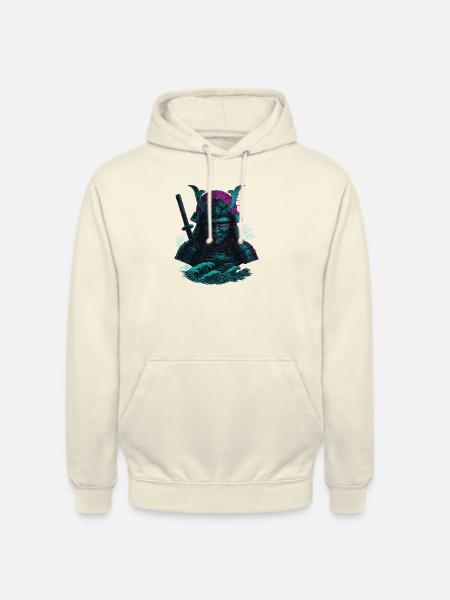 Glitch Samurai - Le guerrier numérique - Sweat-shirt à capuche unisexe - vanille