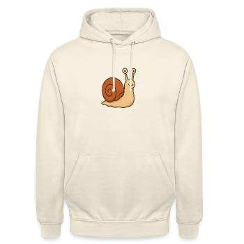 Schnecken - Unisex Hoodie - Vanille-Milchshake - Vorne - Alina (178cm) & Michal (187cm)