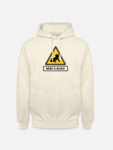 Bébé à bord - Sweat-shirt à capuche unisexe - vanille