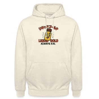 Liquid Gold Japanese Design - Unisex Hoodie - vanilla - Front - Alina (178cm) & Michal (187cm)