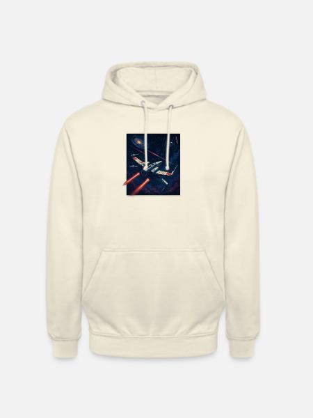 Flight through the galaxy - Unisex Hoodie - vanilla
