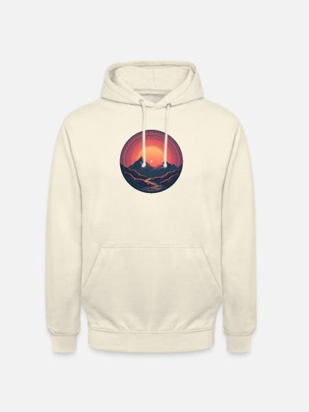 Retro Sunset Vinyl Plade - Hættetrøje unisex - vaniljemilkshake