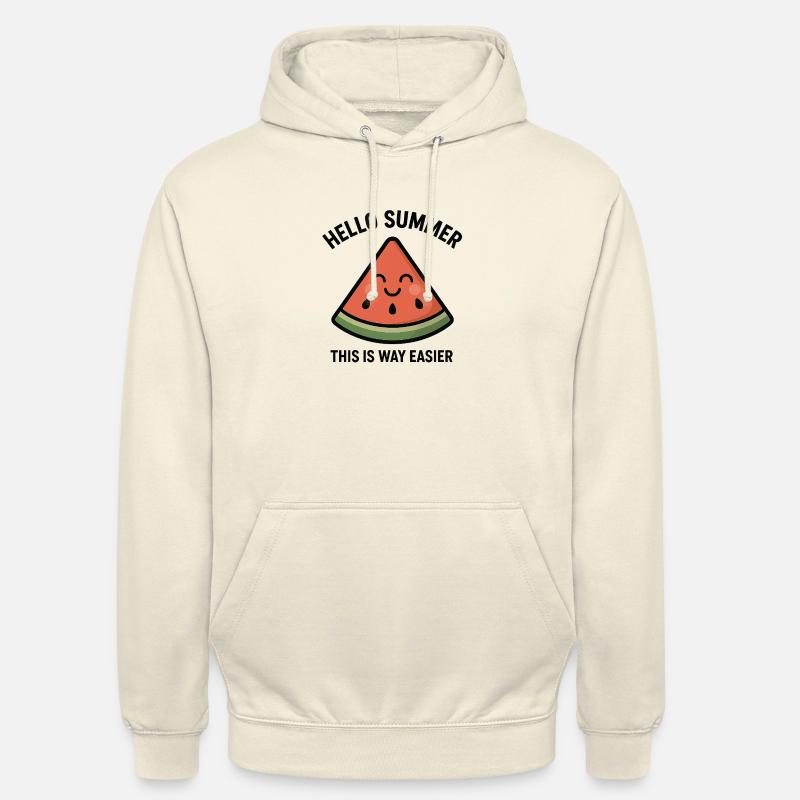 Bonjour l’été – Melon heureux - Sweat-shirt à capuche unisexe - vanille