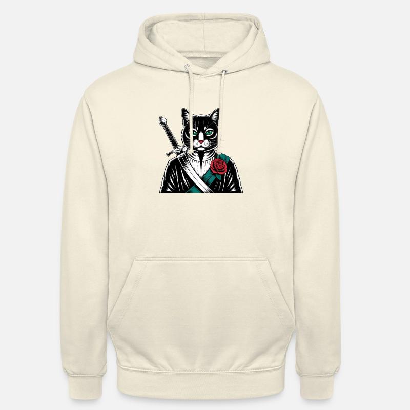 Die Samurai-Katze, die Bushido-Katze - Unisex Hoodie - Vanille-Milchshake