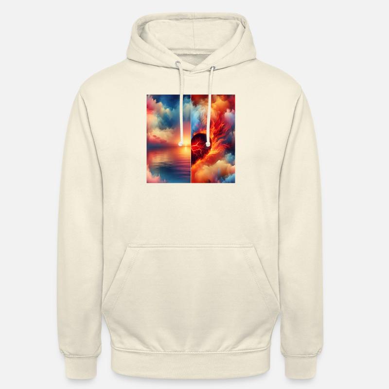 paisibleCœur féroce - Sweat-shirt à capuche unisexe - vanille