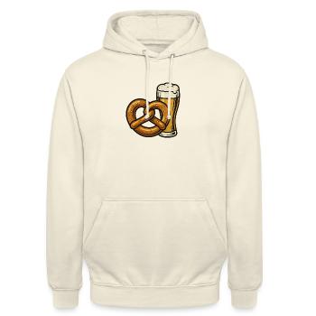 Weißbier und Breze - Unisex Hoodie - Vanille-Milchshake - Vorne - Alina (178cm) & Michal (187cm)