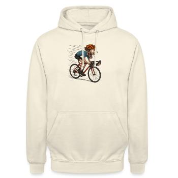 Radsport - Unisex Hoodie - Vanille-Milchshake - Vorne - Alina (178cm) & Michal (187cm)