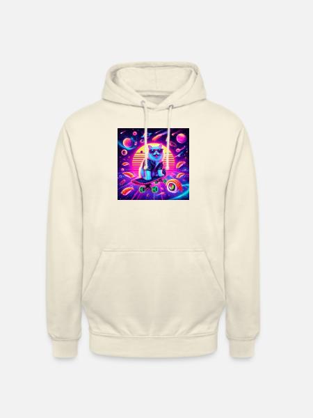 Cyberpunk Cat - Unisex Hoodie - Vanille-Milchshake