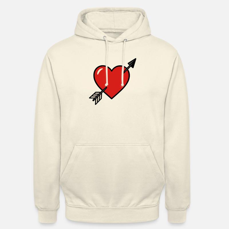 Des coups au cœur - Sweat-shirt à capuche unisexe - vanille