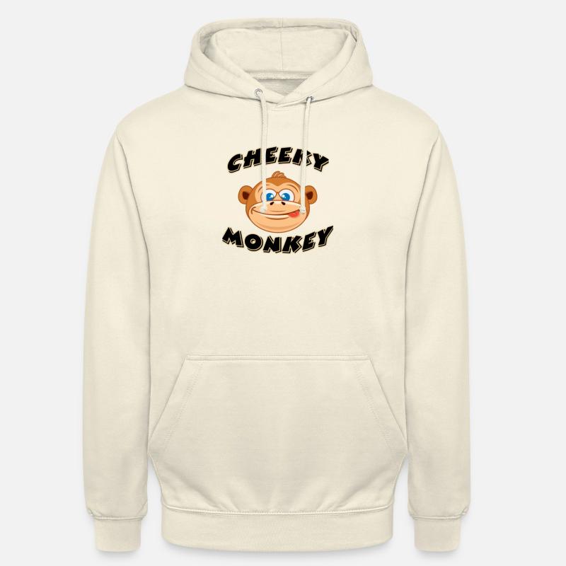Le singe effronté - Sweat-shirt à capuche unisexe - vanille
