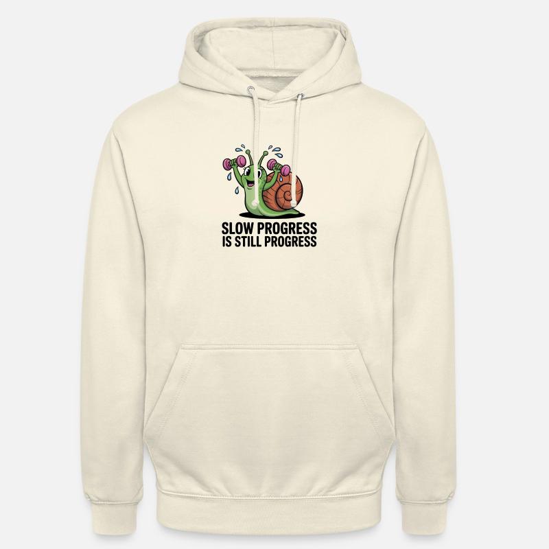 Slow Progress is still Progress - Unisex Hoodie - Vanille-Milchshake
