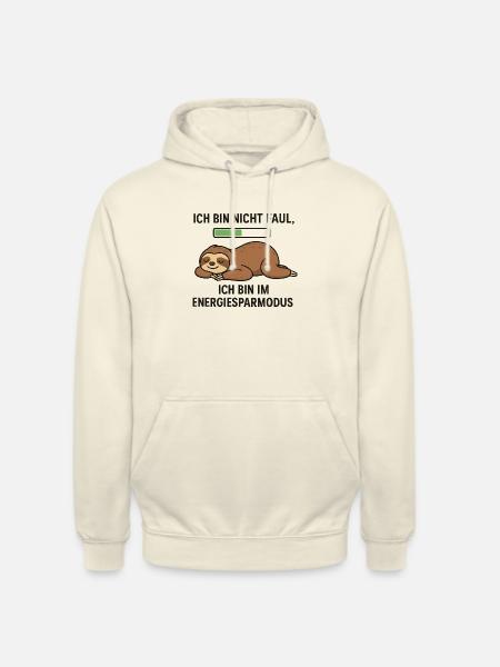 Sloth in power saving mode - Unisex Hoodie - vanilla