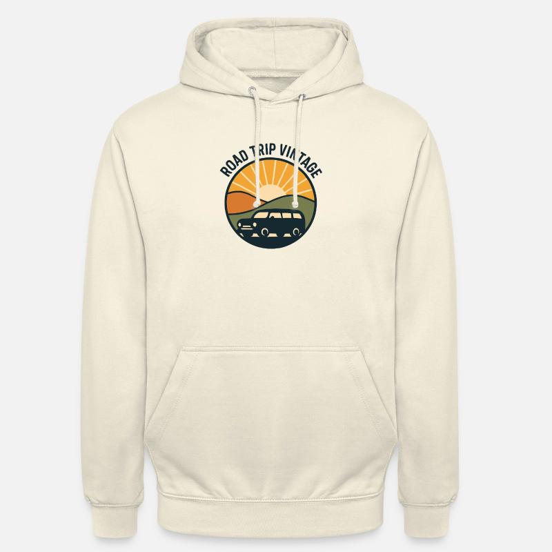 Horizon stylisé & van - Sweat-shirt à capuche unisexe - vanille