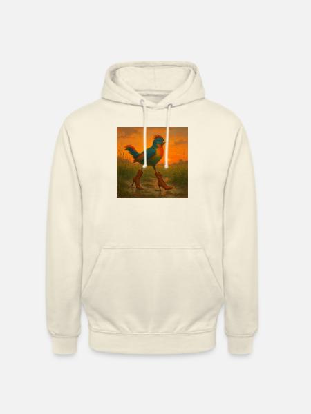 Bunter Vogel in Higheels - Unisex Hoodie - Vanille-Milchshake