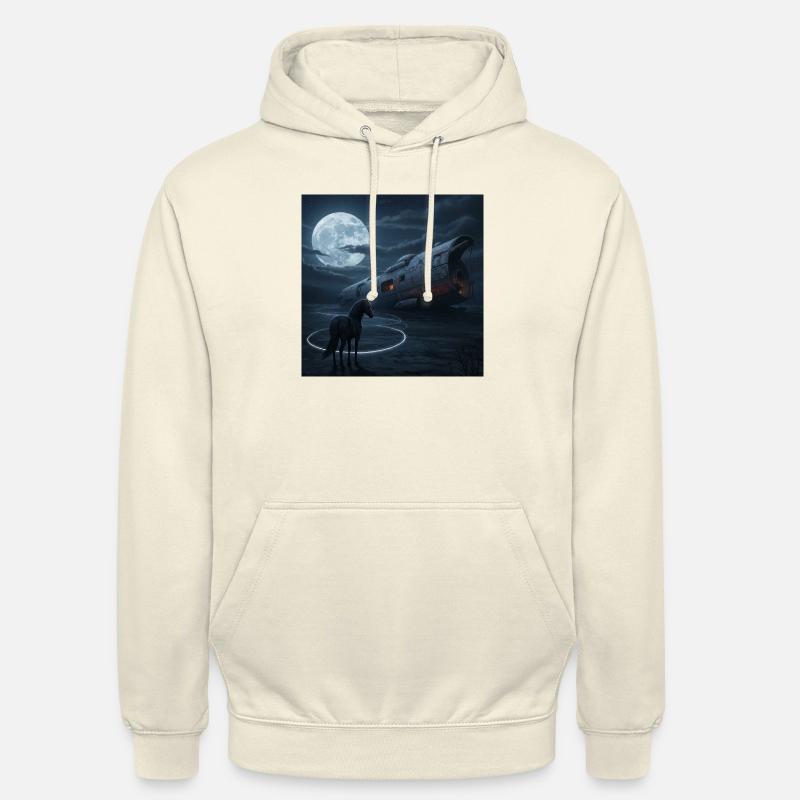 Vol de nuit vers l’inconnu - Sweat-shirt à capuche unisexe - vanille